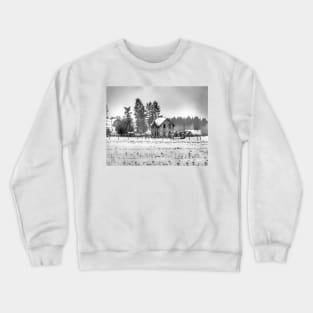 A Hazy Shade Of Winter  - Black And White Crewneck Sweatshirt